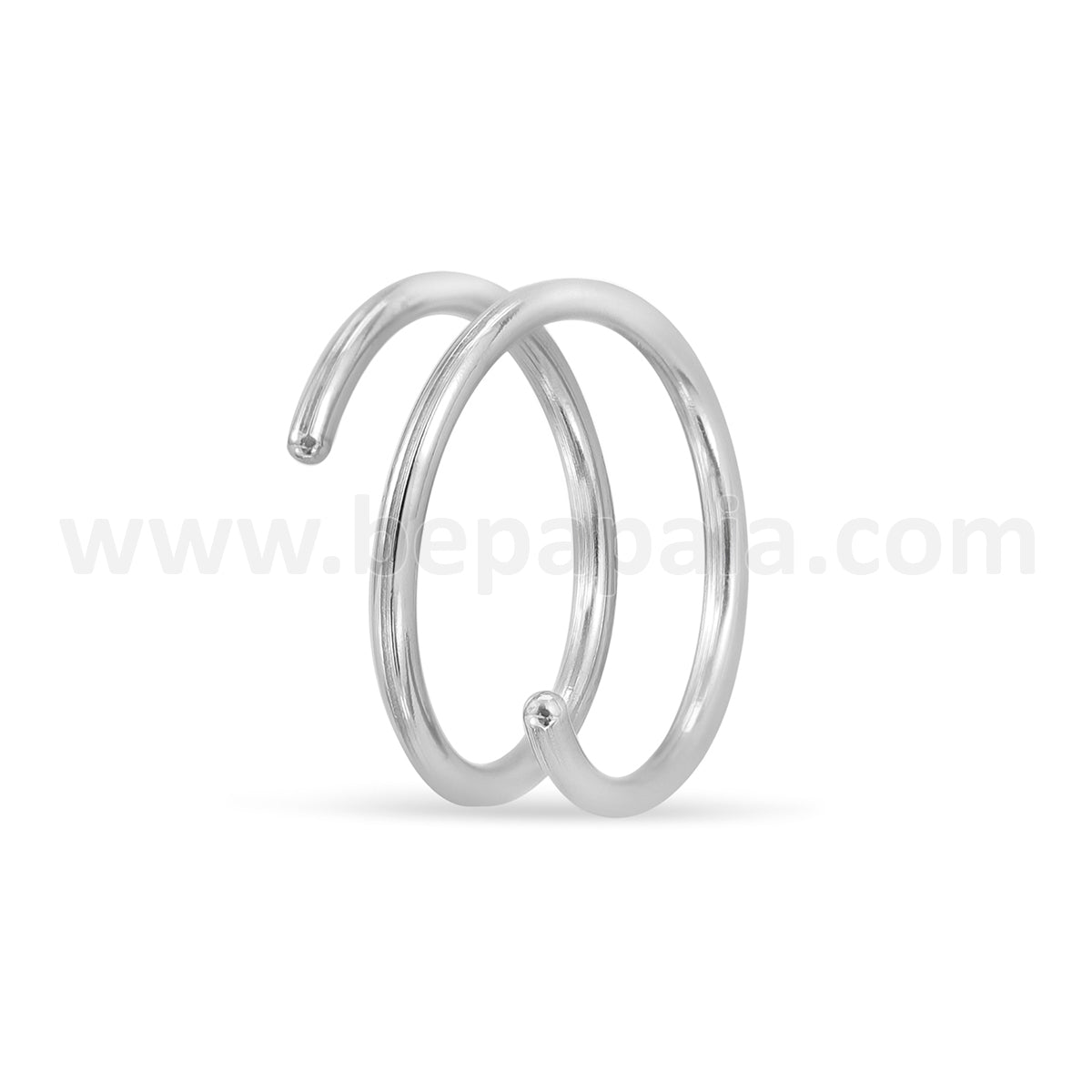 Surgical steel double spiral ring nose piercing