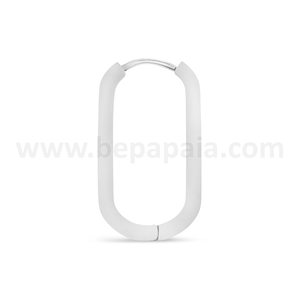 Stainless steel hoop earring link shape