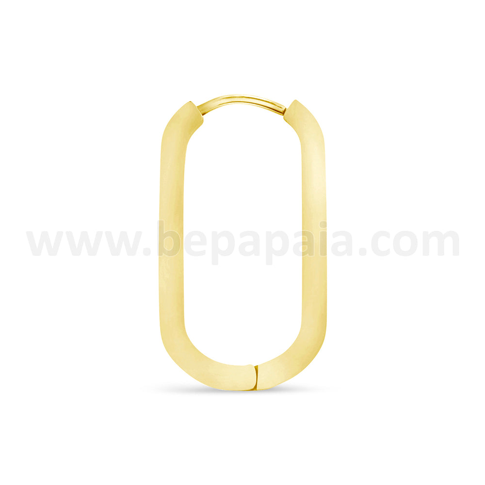 Stainless steel hoop earring link shape