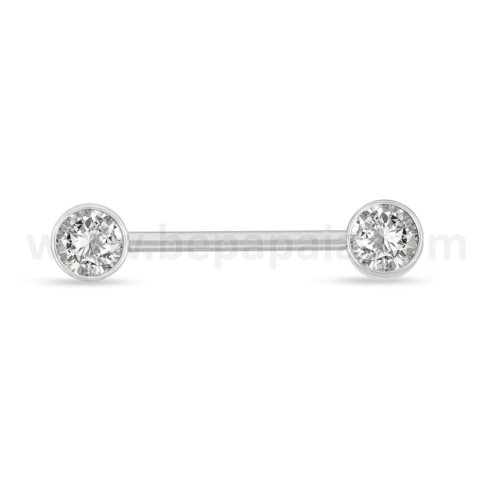 Piercing de téton pierres plates