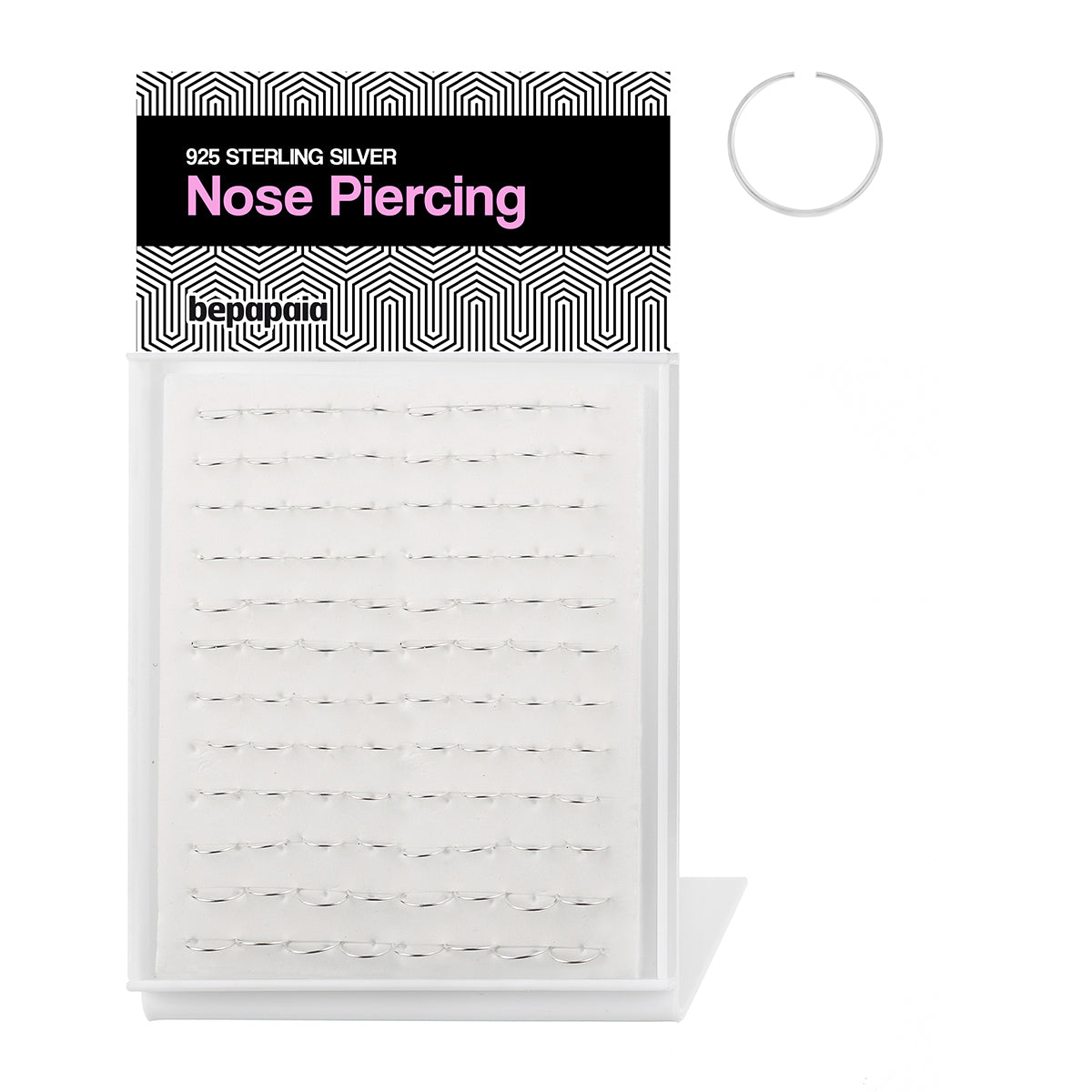Piercing aro de nariz de plata de 8 y 10mm