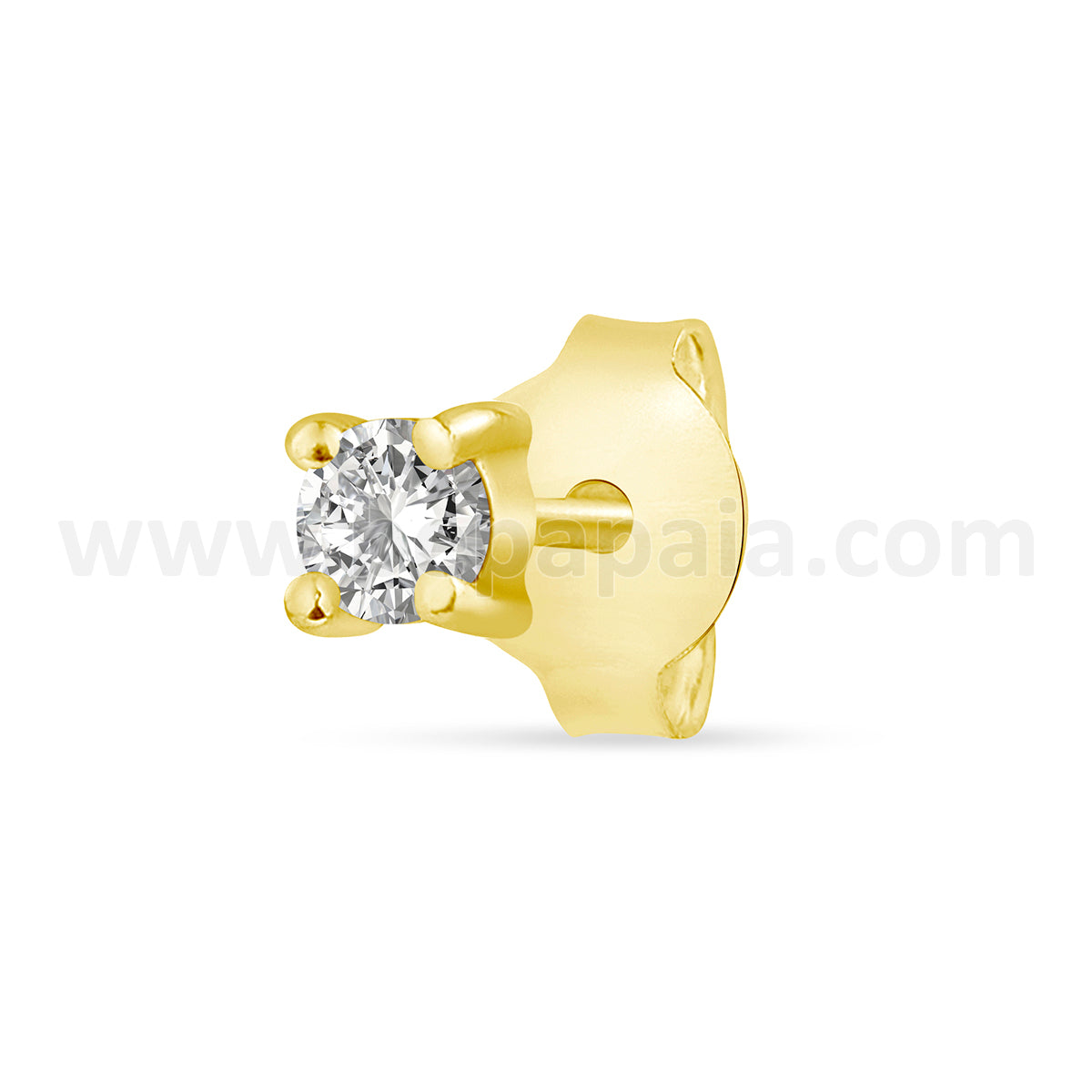 Gold plated mini ear stud with CZ