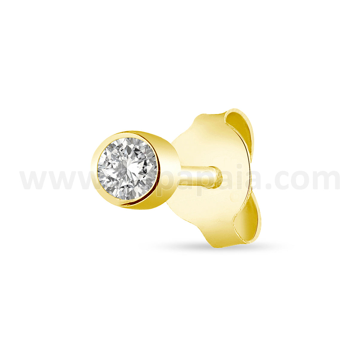 Gold plated mini ear stud with CZ