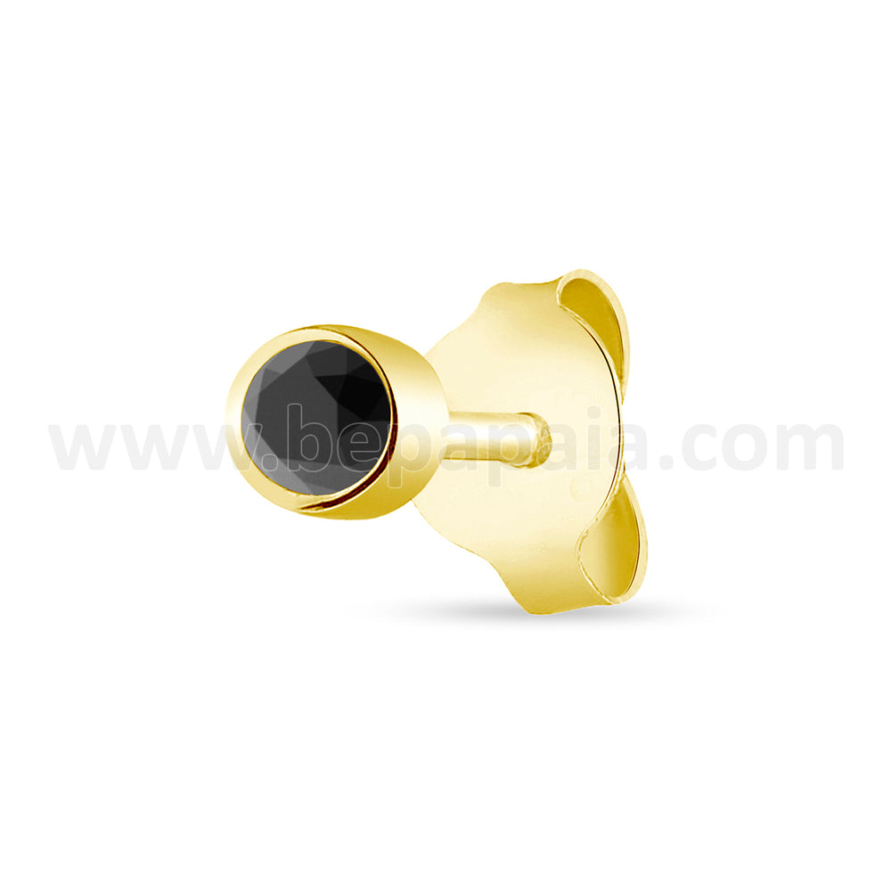 Gold plated mini ear stud with CZ