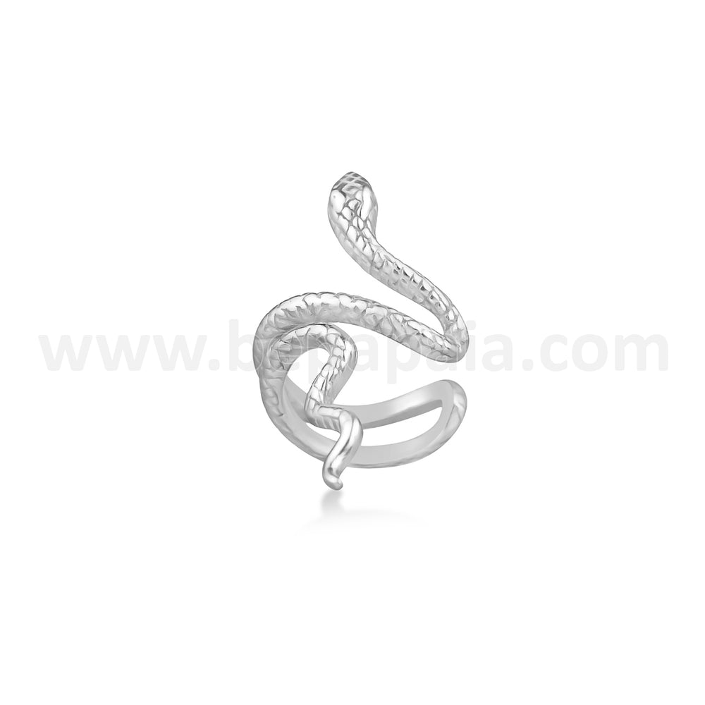 Ear Cuff of Silver Snake