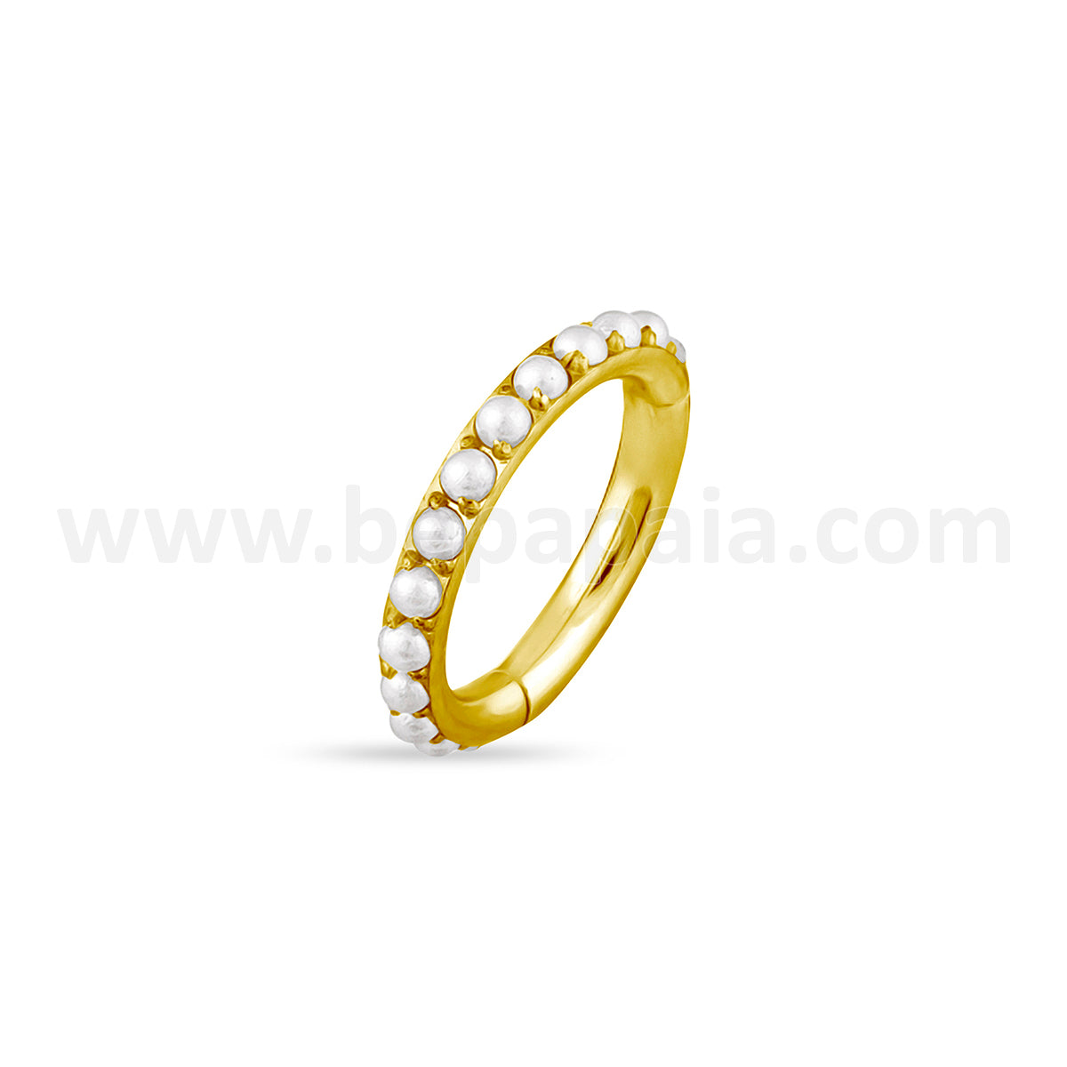 Segment ring with pearls 