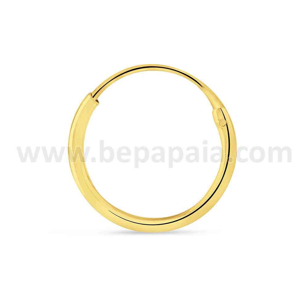 Silver hoop earring gold plated