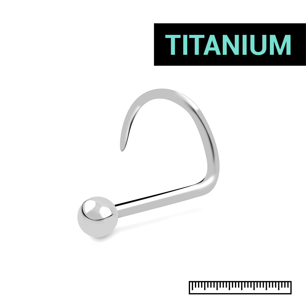 Titanium G23 nostril with with ball 0.8 - 1mm