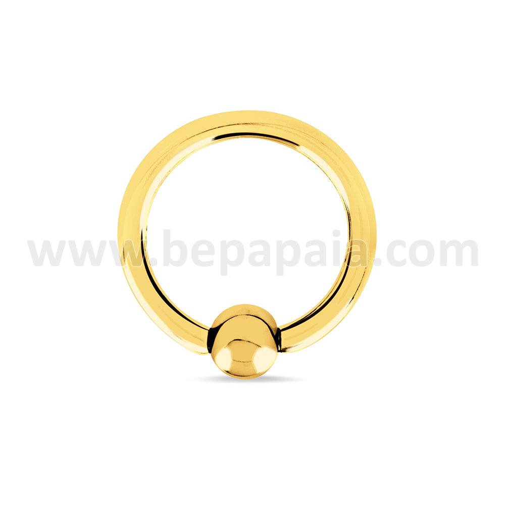 Gold steel ball closure ring 2mm