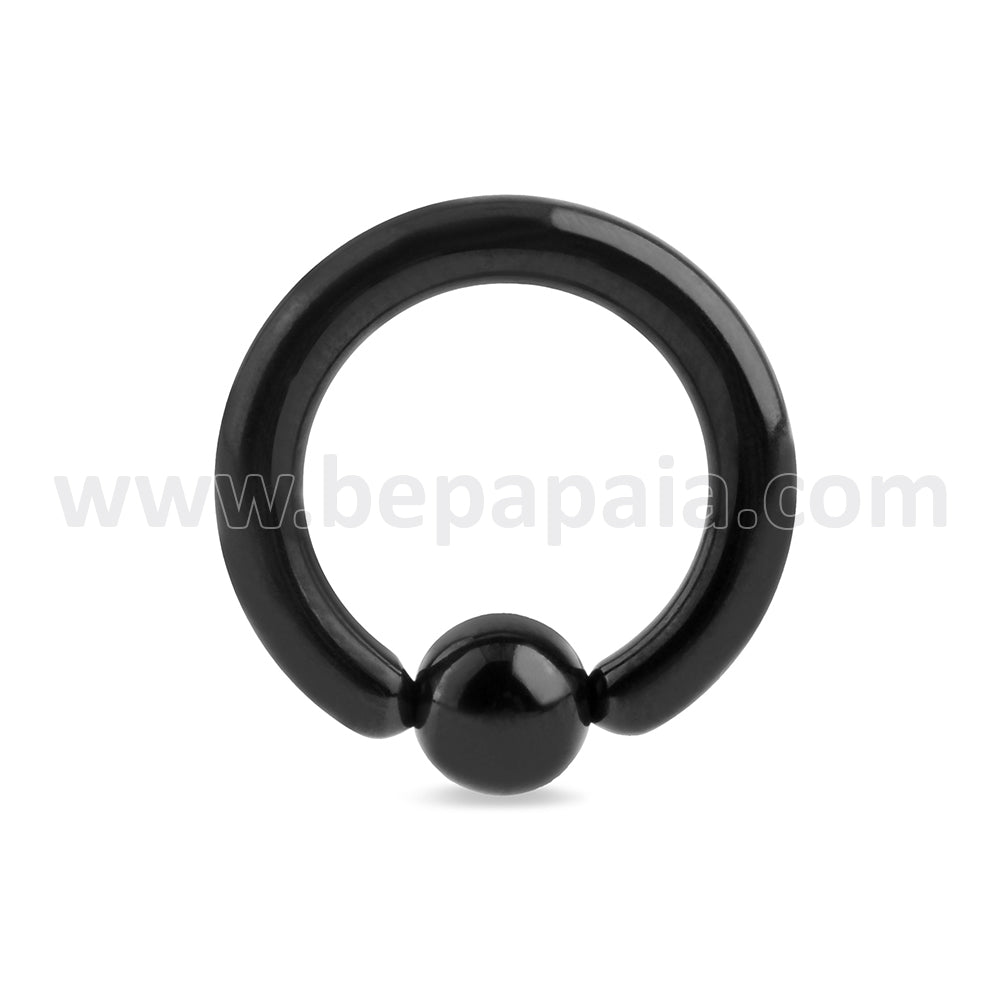 Black Surgical Steel ball closure ring 3mm