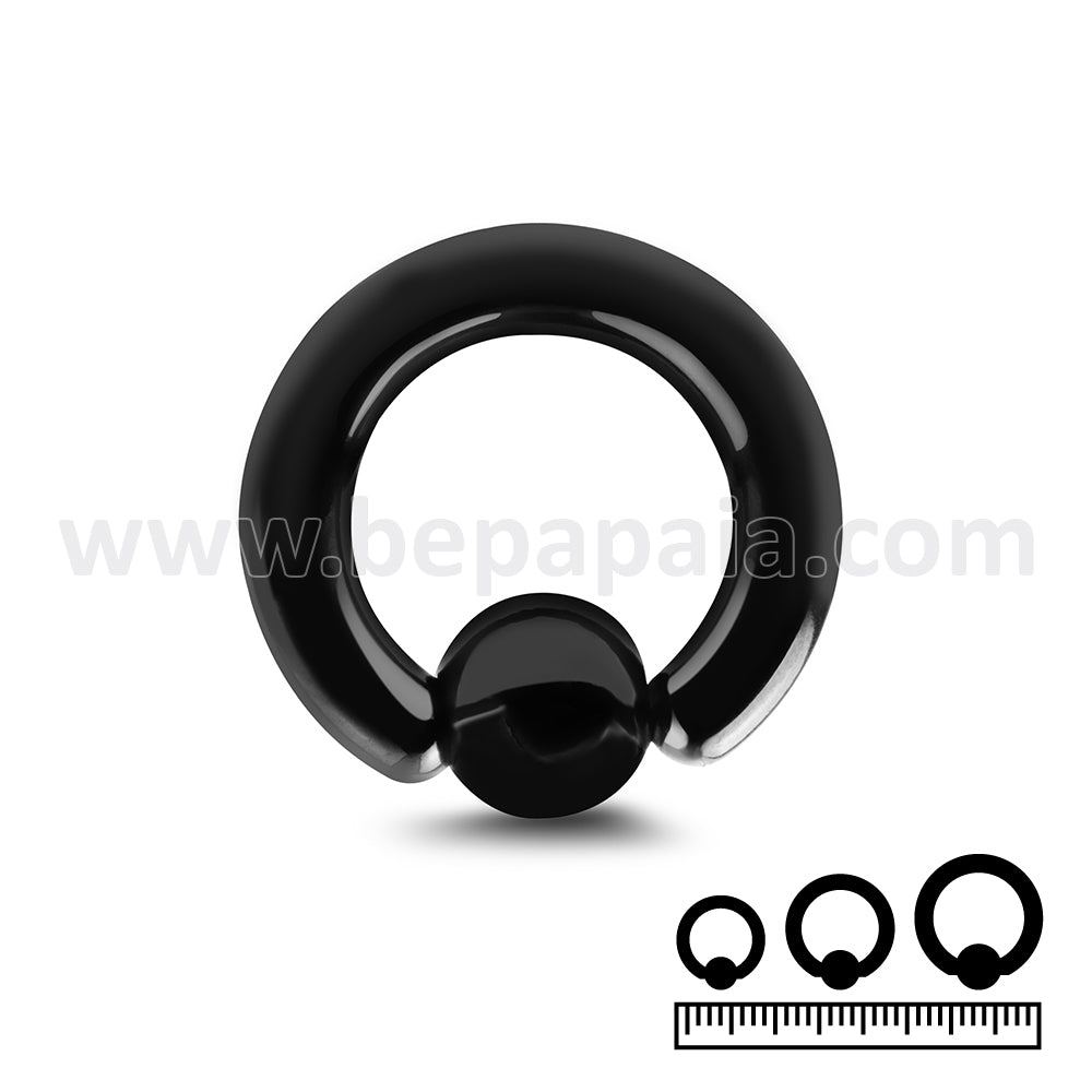 Black Surgical Steel ball closure ring 4 & 5mm