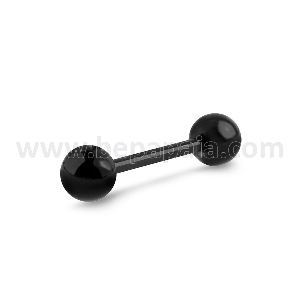 Black Surgical Steel barbell 1.6mm