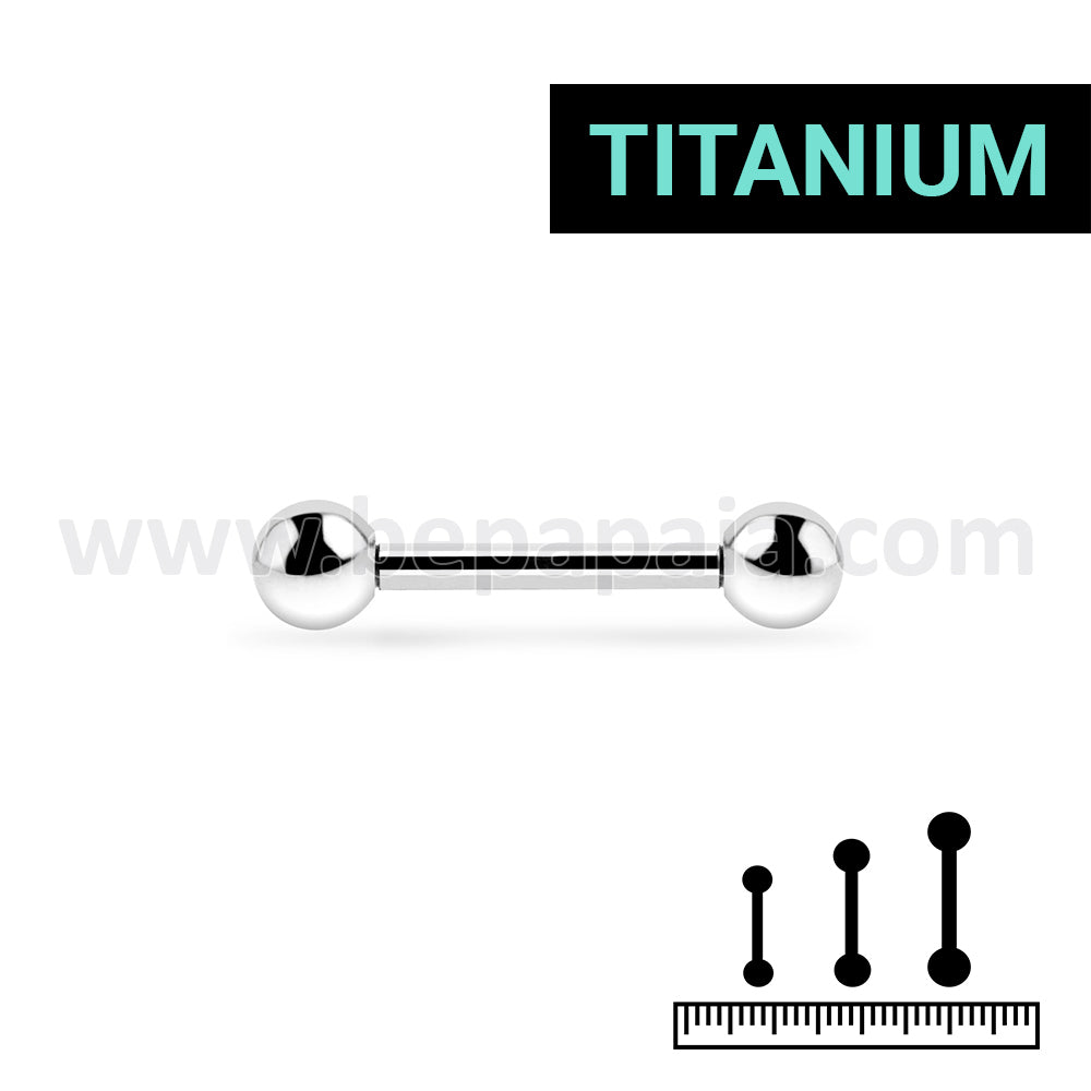 Barbell de titanio G23  1.2 - 1.6mm