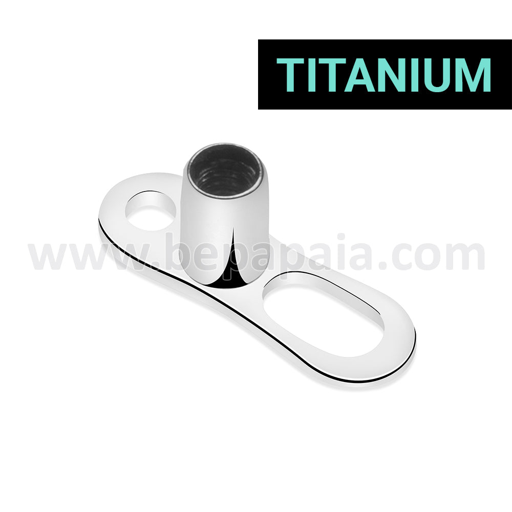 Titanium G23 microdermal with 2 holes 7.0x2.5x1.6mm