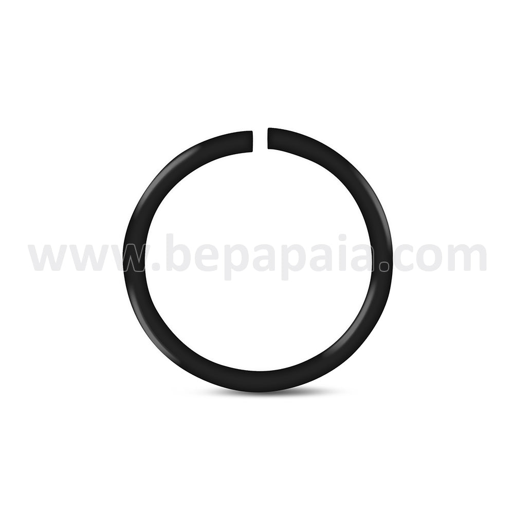 Black Surgical Steel flexible ring 0.8, 1.0, 1.2mm