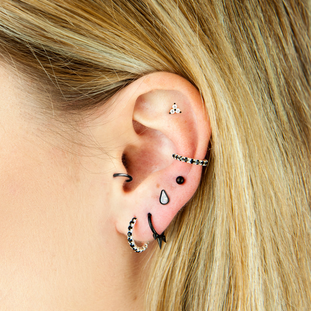 Steel ear stud With ball