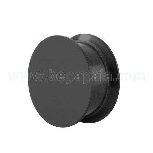 Plug plein en acrylique blanc et noir 14-20 mm