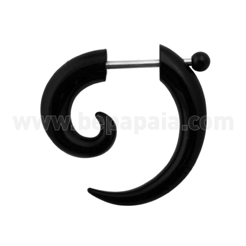Black acrylic fake spiral expander